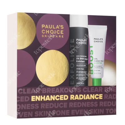 Paulas Choice Enhanced Radiance Holiday Box ZESTAW Serum wygładzające z kwasem azelainowym i salicylowym 30 ml + Płyn złuszczający z 2% kwasem salicylowym 118 ml