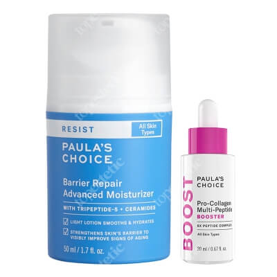 Paulas Choice Moisturiser + Collagen Set ZESTAW Zaawansowany krem nawilżający 50 ml + Skoncentrowane serum peptydowe z kolagenem 20 ml