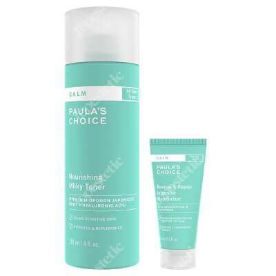 Paulas Choice Nourishing Milky Toner + Night Moisturizer for Dry Skin - Travel ZESTAW Odżywczy mleczny tonik 118 ml + Krem nawilżający na noc do skóry suchej 15 ml