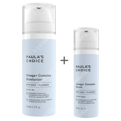 Paulas Choice Omega+ Complex Moisturizer + Resist Omega+ Complex Serum ZESTAW Intensywnie odżywczy krem z kwasami Omega 3,6,9 dla skóry suchej 50 ml + Odżywcze serum do twarzy z kompleksem kwasów Omega 3,6,9, 30 ml