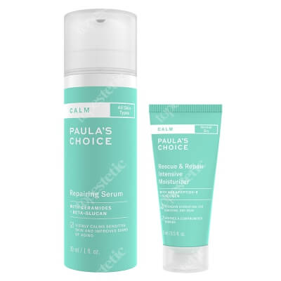 Paulas Choice Repairing Serum with Ceramides, Beta Glucan + Night Moisturizer for Dry Skin - Travel ZESTAW Serum naprawcze z ceramidami i beta glukanem 30 ml + Krem nawilżający na noc do skóry suchej 15 ml