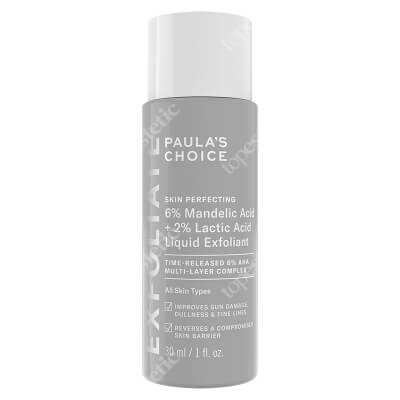 Paulas Choice Skin Perfecting 6% Mandelic Acid + 2% Lactic Acid Liquid Exfoliant Travel Płyn złuszczający z 6% kwasem migdałowym + 2% kwasem mlekowym 30 ml