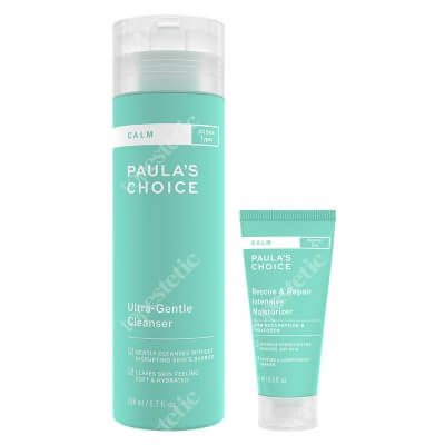 Paulas Choice Ultra-Gentle Cleanser + Night Moisturizer for Dry Skin - Travel ZESTAW Bardzo delikatny żel myjący 198 ml + Krem nawilżający na noc do skóry suchej 15 ml