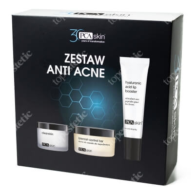 PCA Skin Anti Acne Set ZESTAW Preparat oczyszczający do skóry tłustej, mieszanej, trądzikowej 92,4 g + Krem 48,2 g + Balsam do intensywnej pielęgnacji ust 6 g