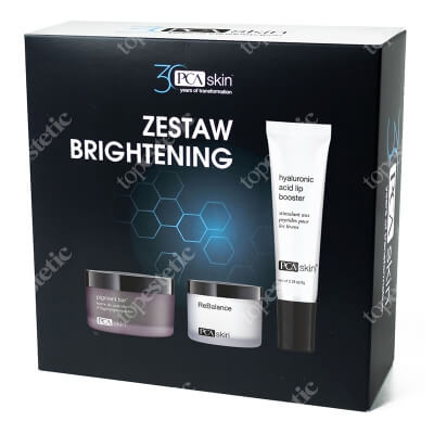 PCA Skin Brightening Set ZESTAW Krem 48.2 g + Preparat oczyszczająco-rozjaśniający 92.4 ml + Balsam do intensywnej pielęgnacji ust na codzień 6 g