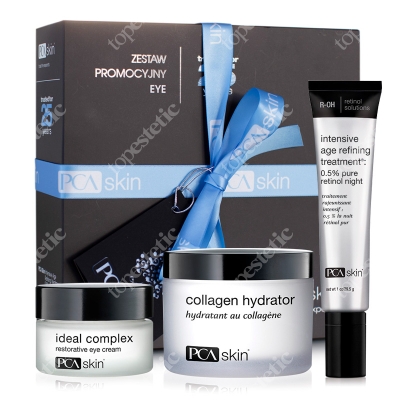 PCA Skin Eye Set ZESTAW Odżywczy krem pod oczy 14,2 g + Serum na noc 29.5 ml + Krem nawilżający 48,2 g