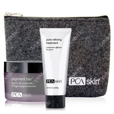 PCA Skin Oczyszczenie I Rozjaśnienie ZESTAW Preparat oczyszczająco-rozjaśniający 92.4 ml + Preparat złuszczający 60 g + Kosmetyczka 1 szt