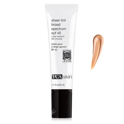 PCA Skin Sheer Tint Broad Spectrum SPF 45 Tonujący krem wodoodporny z wysoką ochroną przeciwsłoneczną 50 ml