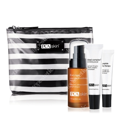 PCA Skin Smoothing Trio ZESTAW Serum 29,5 ml + Żel pod oczy 14 g + Nawilżenie ust 8,5 g