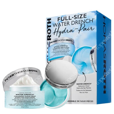 Peter Thomas Roth Water Drench Super Hydrators ZESTAW Krem nawilżający z kwasem hialuronowym 50 ml + Hydrożelowe płatki pod oczy 30 szt