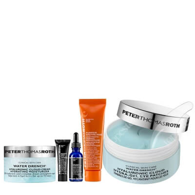 Peter Thomas Roth Hydrate and Smooth ZESTAW Krem nawilżający 20 ml + Serum z retinolem 12 ml + Krem pod oczy 5 ml+ Enzymatyczna maseczka 14 ml + Płatki pod oczy 60 szt