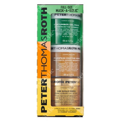 Peter Thomas Roth Hello Mask Obsession ZESTAW 24-karatowa złota maska 150 ml + Enzymatyczna dyniowa maseczka 150 ml + Maseczka silnie nawilżająca 150 ml