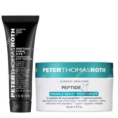 Peter Thomas Roth Peptide 21 Wrinkle Resist Moisturiser + Instant FirmX Eye ZESTAW Nawilżający krem ​​przeciwzmarszczkowy 50 ml + Krem pod oczy o działaniu liftingującym i napinającym 30 ml