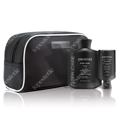 Pevonia Shave Perfection Set ZESTAW Emulsja do golenia 200 ml + Balsam 50 ml + Ekskluzywna kosmetyczka