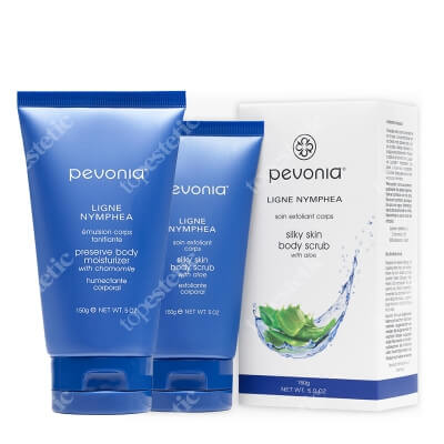 Pevonia Silky Body ZESTAW Peeling do ciała 150 ml + Nawilżający balsam do ciała 150 ml