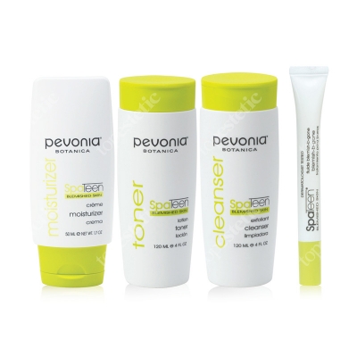 Pevonia SpaTeen Blemished Skin ZESTAW DO SKÓRY TRĄDZIKOWEJ Krem, Tonik, Żel, Sztyft 50 ml, 120 ml, 120 ml, 12 ml