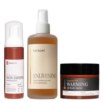 Phenome Fresh Skin ZESTAW Pianka do mycia 150 ml + Tonik do twarzy 200 ml + Masło do ciała 200 ml