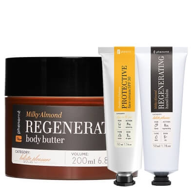 Phenome Protective Set ZESTAW Krem SPF 30 50 ml + Krem do rąk 50 ml + Regenerujące masło do ciała 200 ml GRATIS