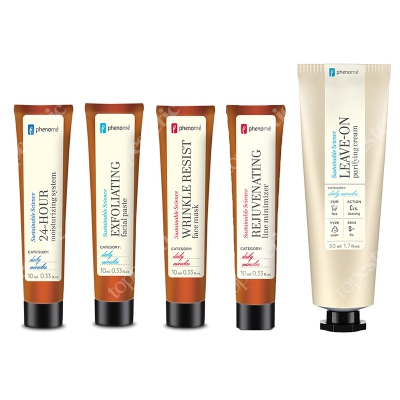 Phenome Totalne Oczyszczenie 2019 ZESTAW Krem 10 ml + Maska 10 ml + Peeling 10 ml + Krem 50 ml + Krem 10 ml