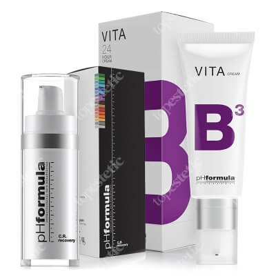pHformula CR Recovery + VITA B3 24h ZESTAW Serum przeciwnaczynkowe 30 ml + 24-godzinny krem nawilżający, łagodząco-przeciwnaczynkowy z 5% Niacyną 50 ml