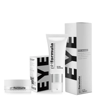 pHformula E. Y. E. Balm Cleanse + Eye Recovery ZESTAW Balsam do demakijażu oczu 10 ml + Krem pod oczy liftingująco-napinający 20 ml