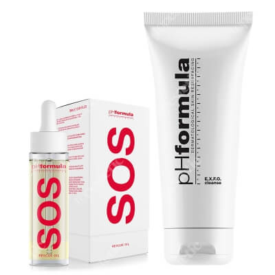 phFormula S.O.S. Rescue Set ZESTAW Dwufazowy olejek SOS wzmacniający naturalną barierę ochronną 2w1 30 ml + Emulsja oczyszczająca 200 ml