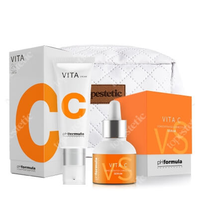 pHformula Vita C Set ZESTAW Aktywny krem o silnym działaniu antyoksydacyjnym 50 ml + Aktywne serum na bazie witaminy C 30 ml + kosmetyczka