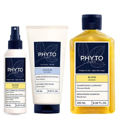 Phyto Blond Hair Set ZESTAW Szampon rozświetlający 250 ml + Spray rozjaśniający nadający refleksy 150 ml + Odżywka do włosów 175 ml