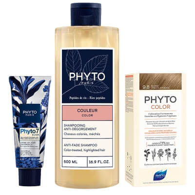 Phyto Color Shine Hair ZESTAW Farba do włosów 1 szt + Szampon chroniący kolor 500 ml + Odżywczy krem do włosów 50 ml