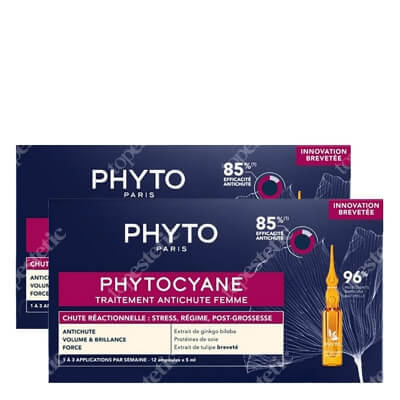 Phyto Complete Hair Loss Treatment For Women ZESTAW Kuracja przeciw okresowemu wypadaniu włosów dla kobiet 12x 5 ml x 2