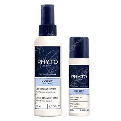 Phyto Dry Shampoo + Express Detangling Milk ZESTAW Suchy szampon 75 ml + Mleczko ułatwiające rozczesywanie 150 ml