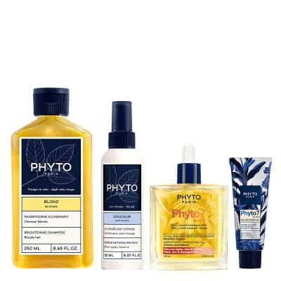 Phyto Hair Care ZESTAW Szampon rozświetlający 250 ml + Mleczko ułatwiające rozczesywanie 150 ml + Krem do włosów 50 ml + Olejek wzmacniający 100 ml