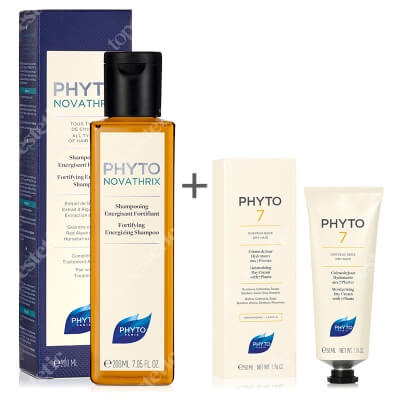 Phyto Phyto 7 + Phytonovatrix Shampoo ZESTAW Nawilżający krem do codziennej pielęgnacji 50 ml + Wzmacniający szampon energetyzujący 200 ml