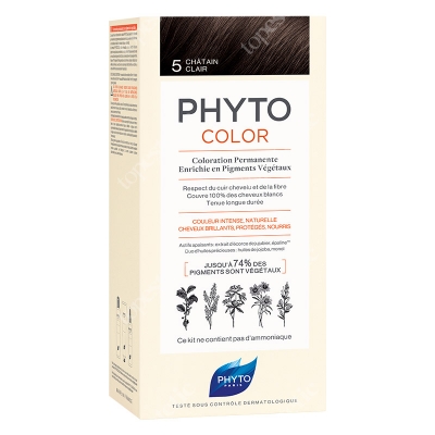 Phyto PhytoColor Farba do włosów - jasny kasztan (5 Chatain Clair) 50+50+12