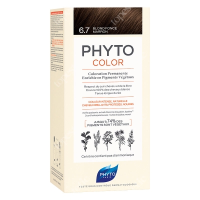 Phyto PhytoColor 6,7 Blond Fonce Marron Farba do włosów - ciemny czekoladowy blond 50+50+12