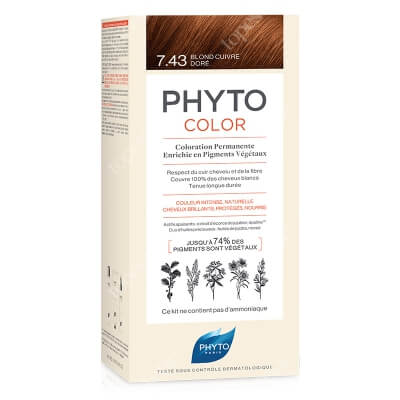 Phyto PhytoColor 7.43 Blond Cuivre Dore Farba do włosów - miedziany złoty 50+50+12