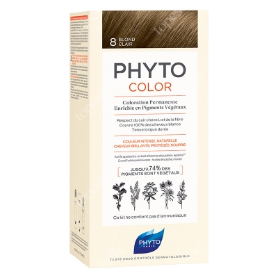 Phyto PhytoColor Farba do włosów - jasny blond (8 Blond Clair) 50+50+12