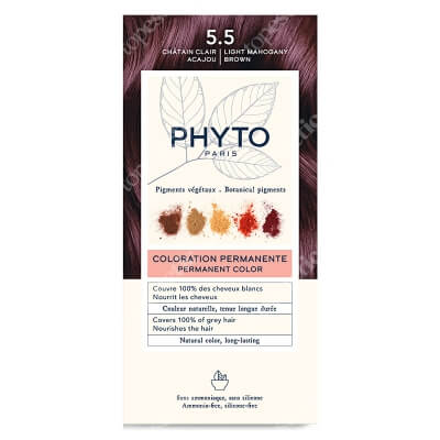 Phyto PhytoColor Farba do włosów - mahoniowy brąz (5.5 Chatain Clair Acajou) 50+50+12