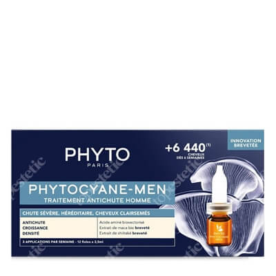 Phyto Phytocyane Homme Kuracja przeciw wypadaniu włosów dla mężczyzn 12x 5 ml