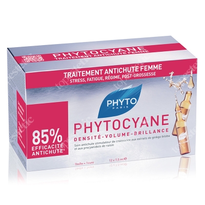 Phyto Phytocyane Rewitalizujące ampułki przeciw wypadaniu włosów dla kobiet 12x7,5 ml