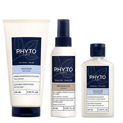 Phyto Softness Hair ZESTAW Szampon 100 ml + Odżywka 175 ml + Spray termoochronny 150 ml