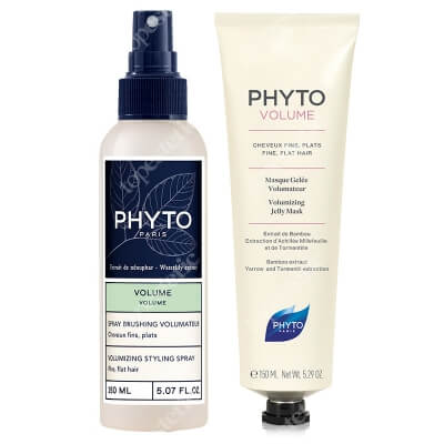 Phyto Super Volume ZESTAW Maska nadająca włosom objętość 150 ml + Spray zwiększający objętość 150 ml
