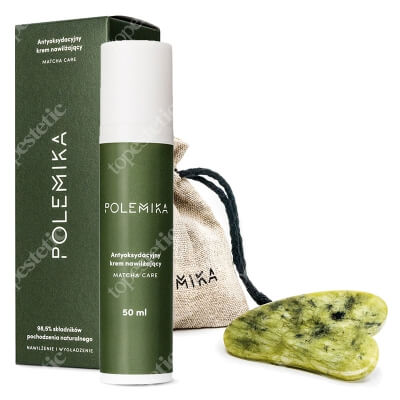 Polemika Matcha Care + Jadeit ZESTAW Antyoksydacyjny krem nawilżający 50 ml + Płytka jadeitowa 1 szt.