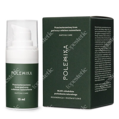 Polemika Matcha Care Przeciwstarzeniowy krem pod oczy z efektem rozświetlenia 15 ml