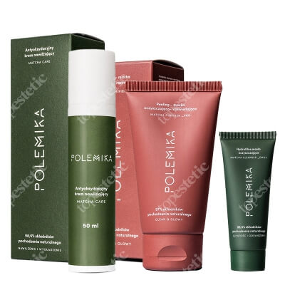 Polemika Matcha Purifier + Matcha Care + Mini masło GRATIS ZESTAW Peeling - maska 75 ml + Krem nawilżający 50 ml + Mini masło 25 ml