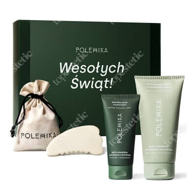 Polemika Zestaw I ZESTAW Balsam wygładzająco-kojący 200 ml + Hydrofilne masło oczyszczające 100 ml + Płytka gua sha do masażu ciała 1 szt