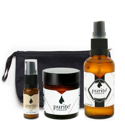 Purite Anti Redness Skin Set ZESTAW Tonik 50 ml + Krem pod oczy 10 ml + Krem 30 ml + Kosmetyczka 1 szt