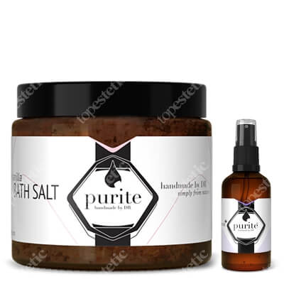 Purite Puritamol + Bath Salt Rose and Vanilla ZESTAW Puritamol 50 ml + Sól do kąpieli - Róża i Wanilia 650 g