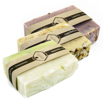 Purite Soap Trio 3 ZESTAW Lawenda 100 g + Rumianek 100 g + Płatki owsiane 100 g