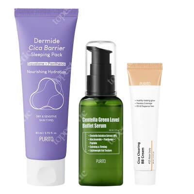 Purito All Day Care ZESTAW Odżywcze serum 60 ml + Krem BB (15 Rose Ivory) 30 ml + Krem na noc 80 ml